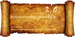 Keresztessy Oszlár névjegykártya